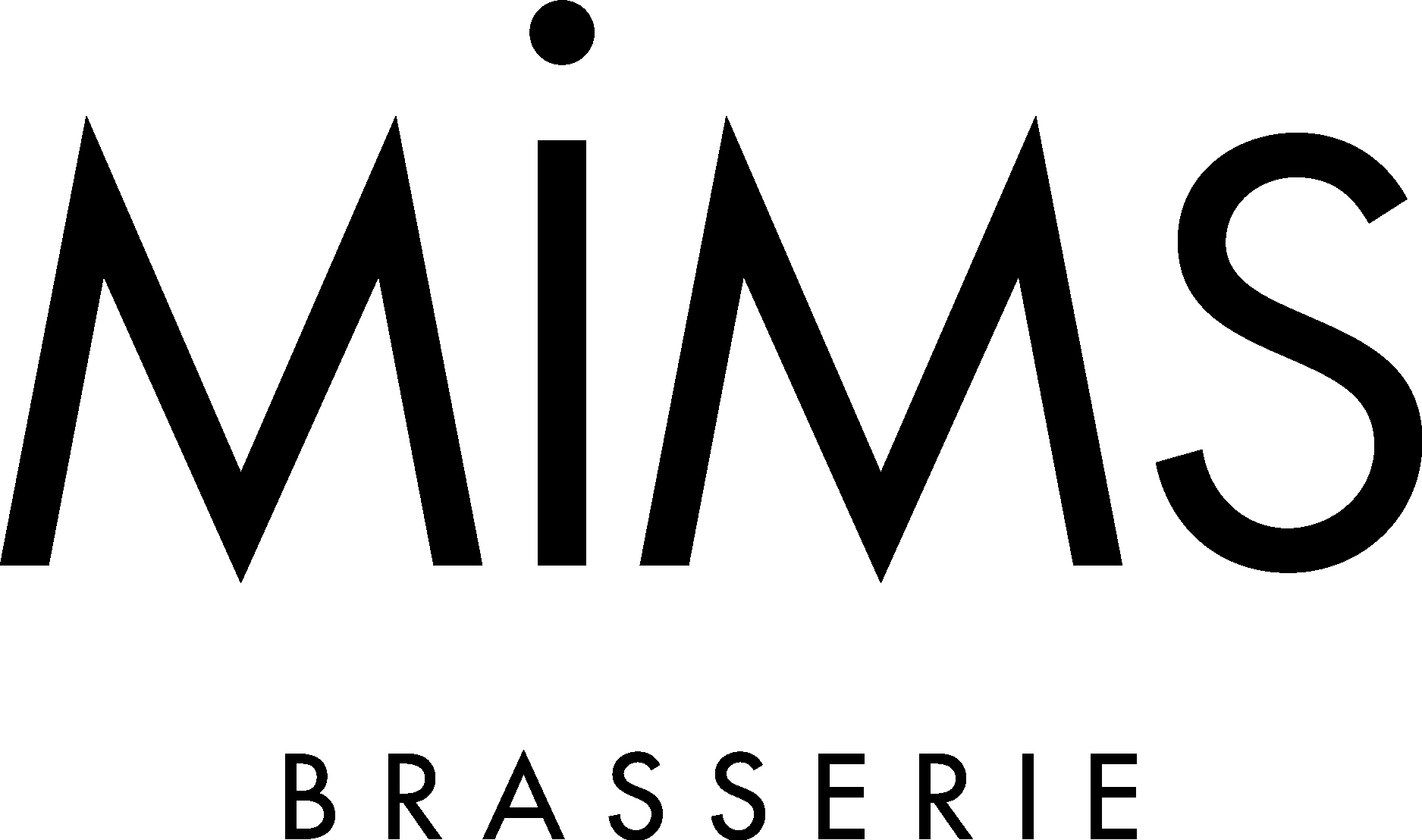 Mims Brasserie Black Logo Vector Logo